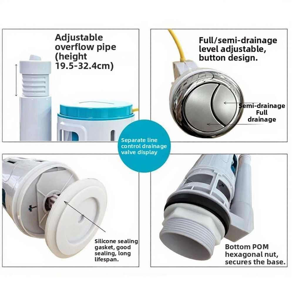 1 Piece Dual Flush Valve Cable - Toilet Fill Valve ulasan dan harga